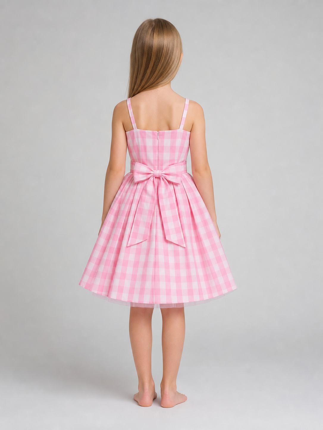 Barbie-Style Cosplay Dress, Pink Gingham