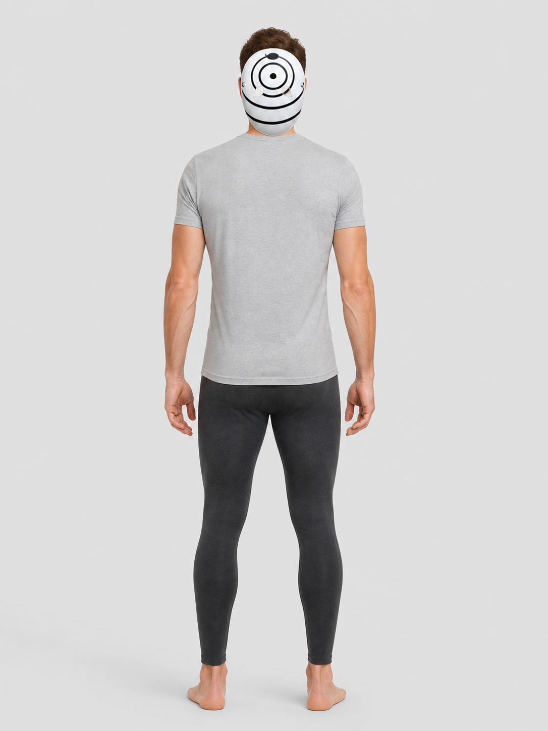 Tobi Mask, Anime Cosplay, White with Black Pattern back view