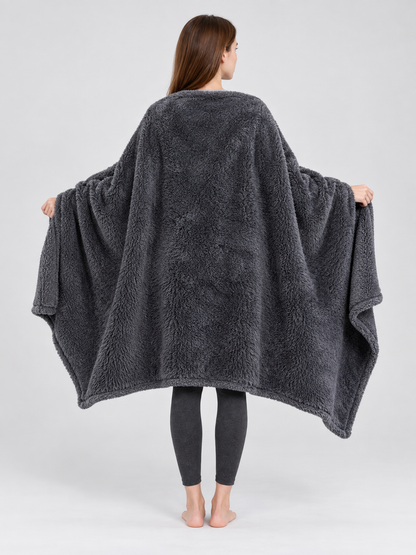 Reversible Pet Blanket, Dark Gray back view