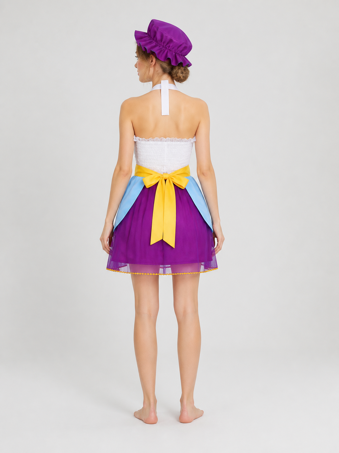 Beauty and the Beast Cosplay Costume: Dress, Hat back view