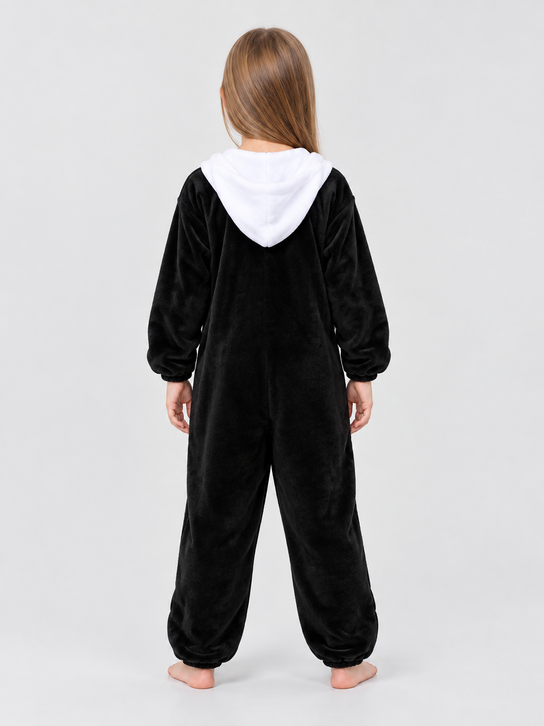 Kids' One-Piece Pajama with Black-and-White Cow Print