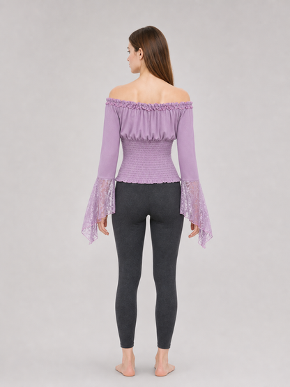 Off-Shoulder Long-Sleeve Top