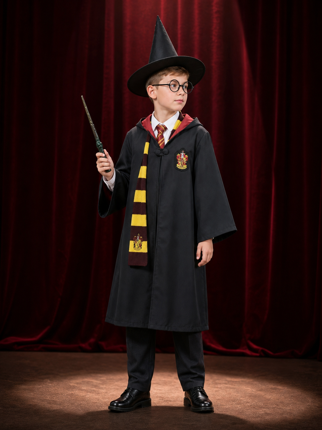 Hooded Wizard Robe for Cosplay and Performances
