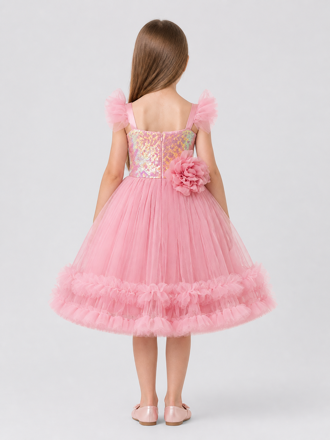 Festive Sequin Princess Dress for Girls
