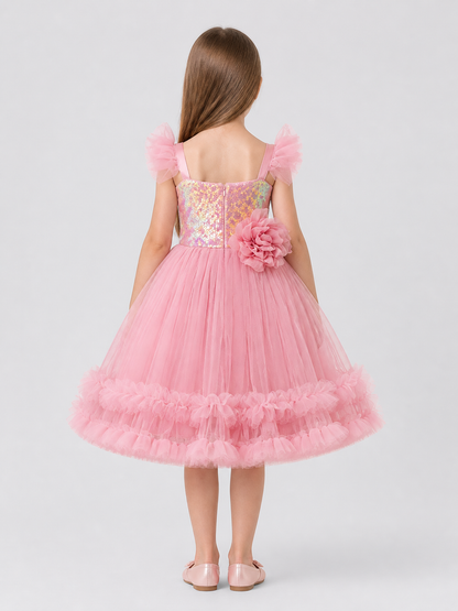 Festive Sequin Princess Dress for Girls