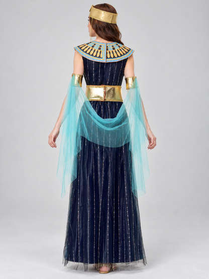 Egyptian Queen Carnival Costume with Necklace and Belt