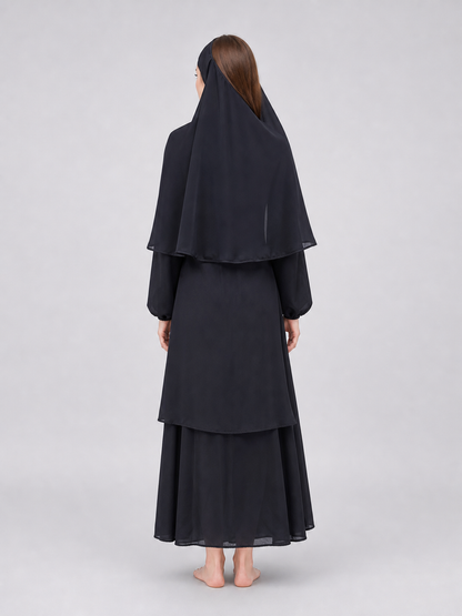 This nun costume is designed for a distinctive themed look and is suitable for costume parties, stage performances, themed events, Halloween, and other occasions when you want to add recognizable details to your outfit. The set comes in a c
