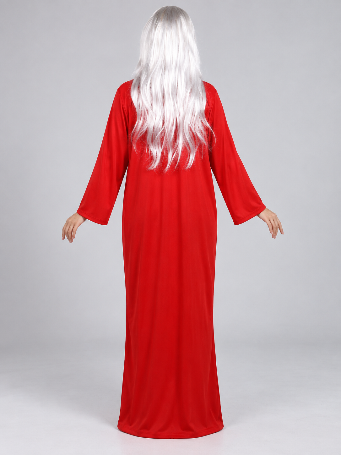 Halloween Costume: Red Robe and White Wig