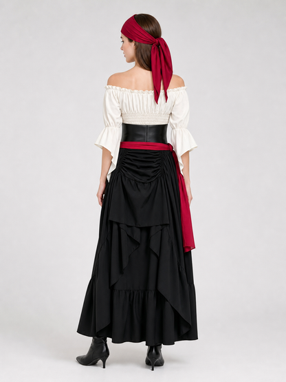 Pirate-Style Costume with Corset