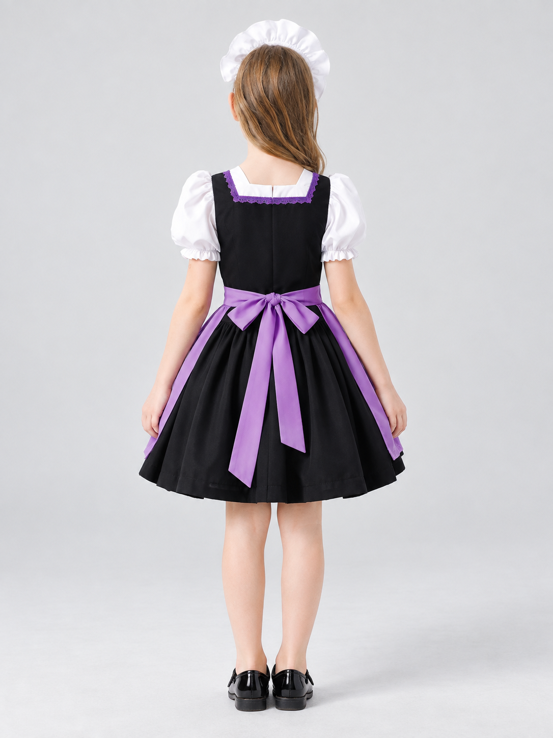 Kids' Bavarian-Style Costume (Dirndl), Purple