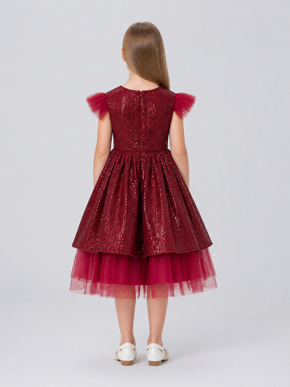 Festive Sequin and Tulle Princess Dress