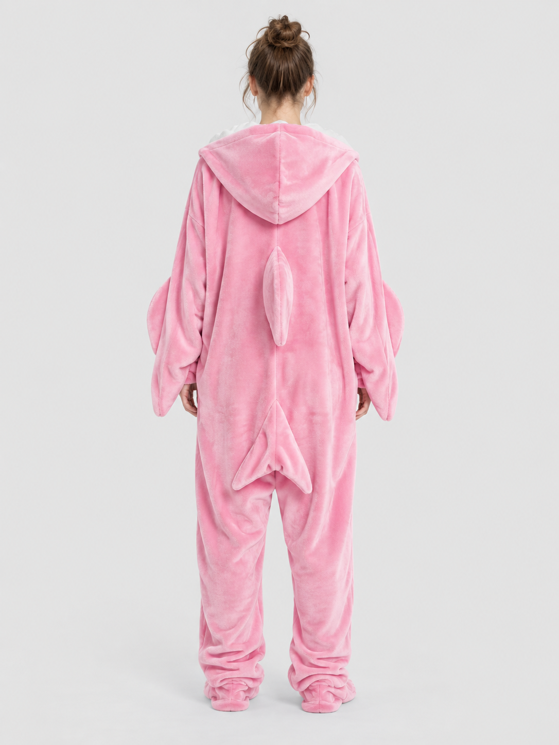 Light Pink Shark Kigurumi Pajama with Fins and Tail
