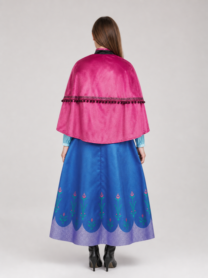 Fairytale Carnival Costume with Dress and Cape