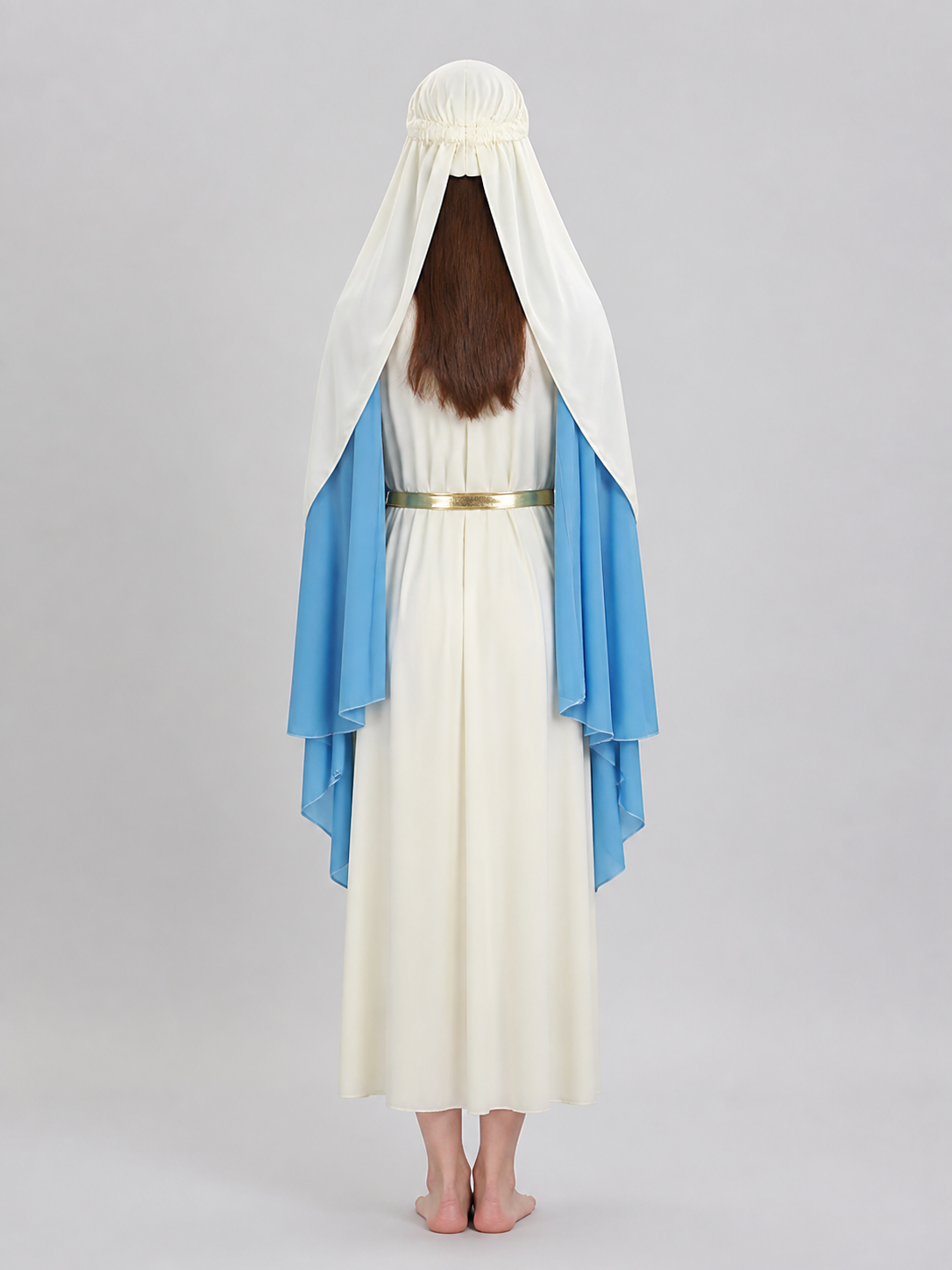 White Robe with Blue Cape and Gold Sash product view 18