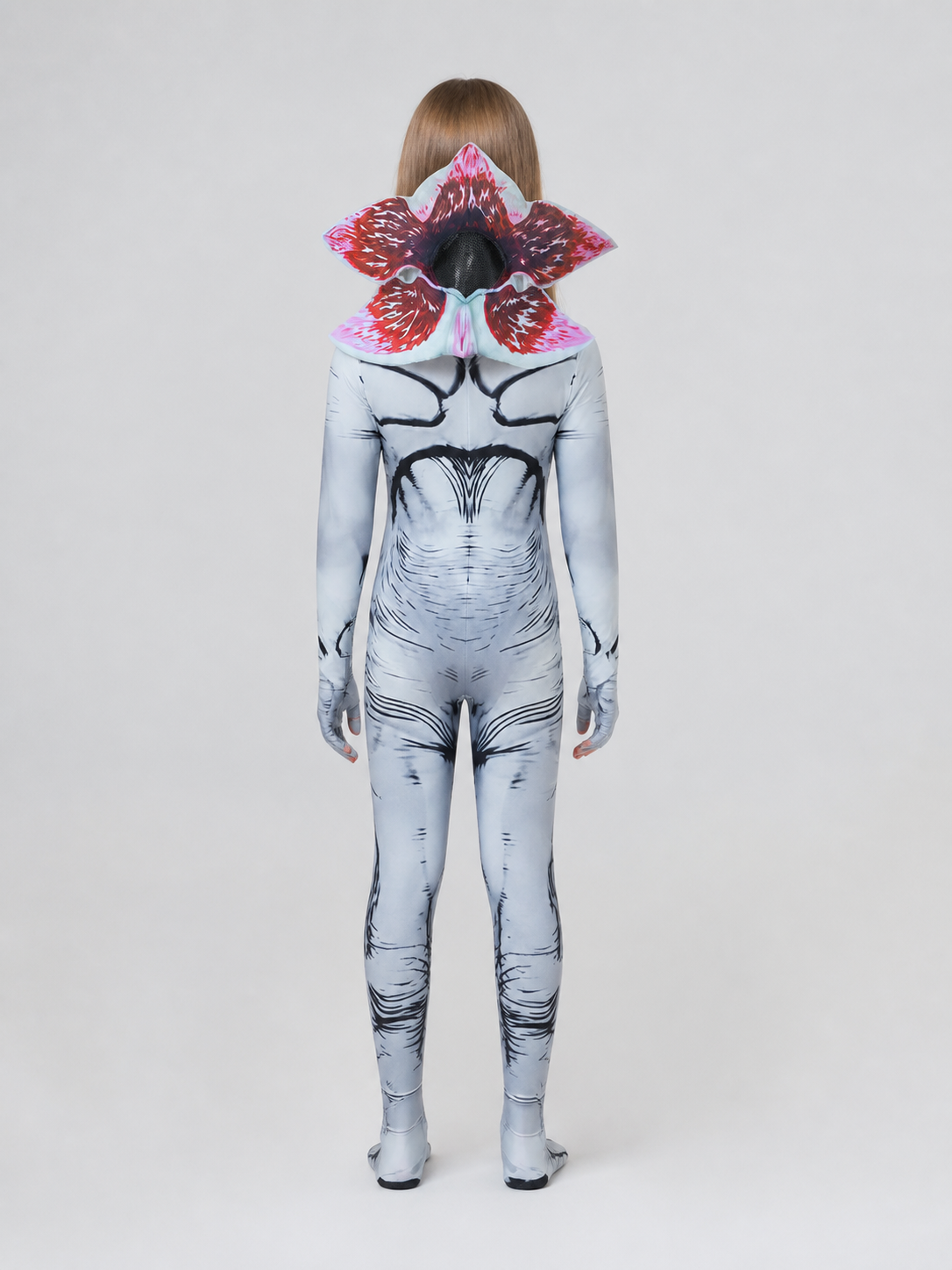 Carnivorous Plant Cosplay Costume Jumpsuit with Hood back view