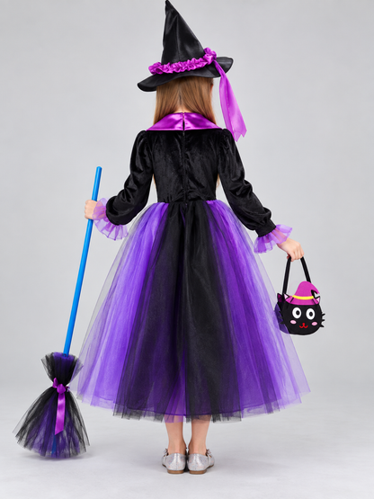 Witch Costume with Full Skirt back view