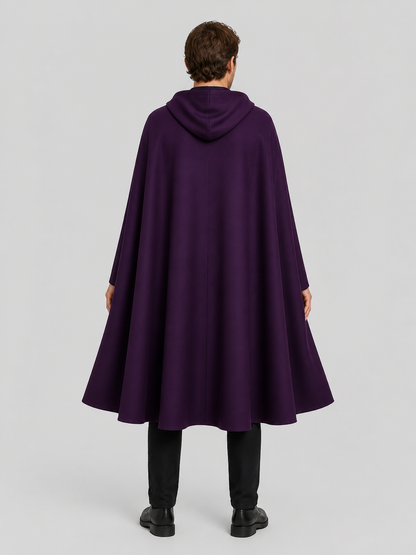 Medieval Dark Death Cloak with Hood for Cosplay back view