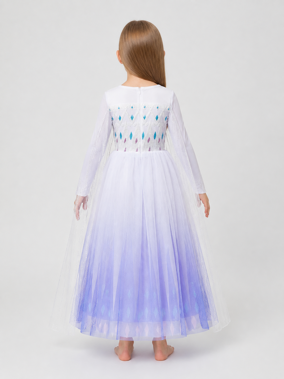 Children’s Frozen Elsa and Anna Dress back view