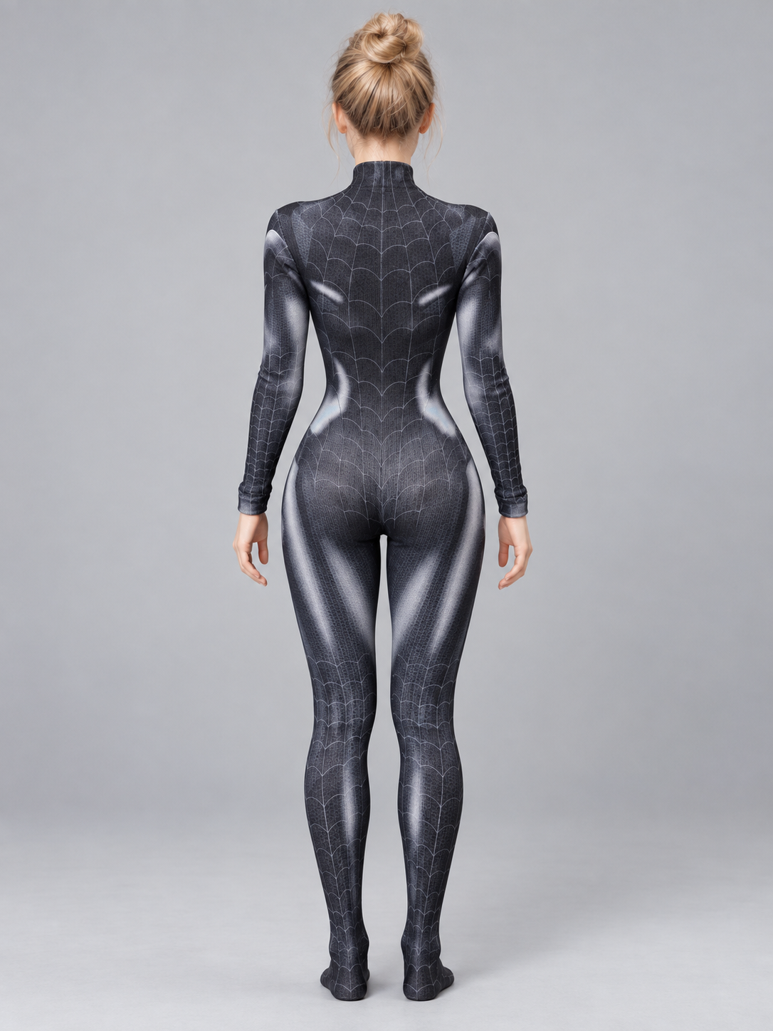 1/6 Scale Doll Jumpsuit Black with Spiderweb