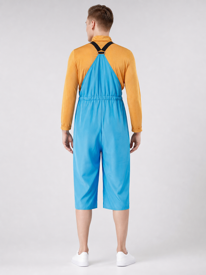 Blue Halloween Cosplay Bib Shorts