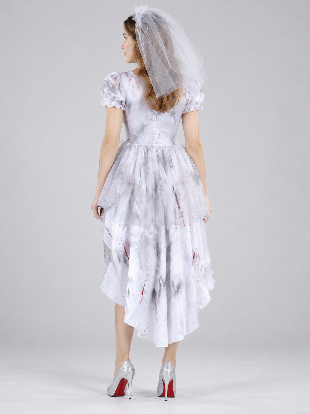 Bride Costume with Blood Stains and Veil