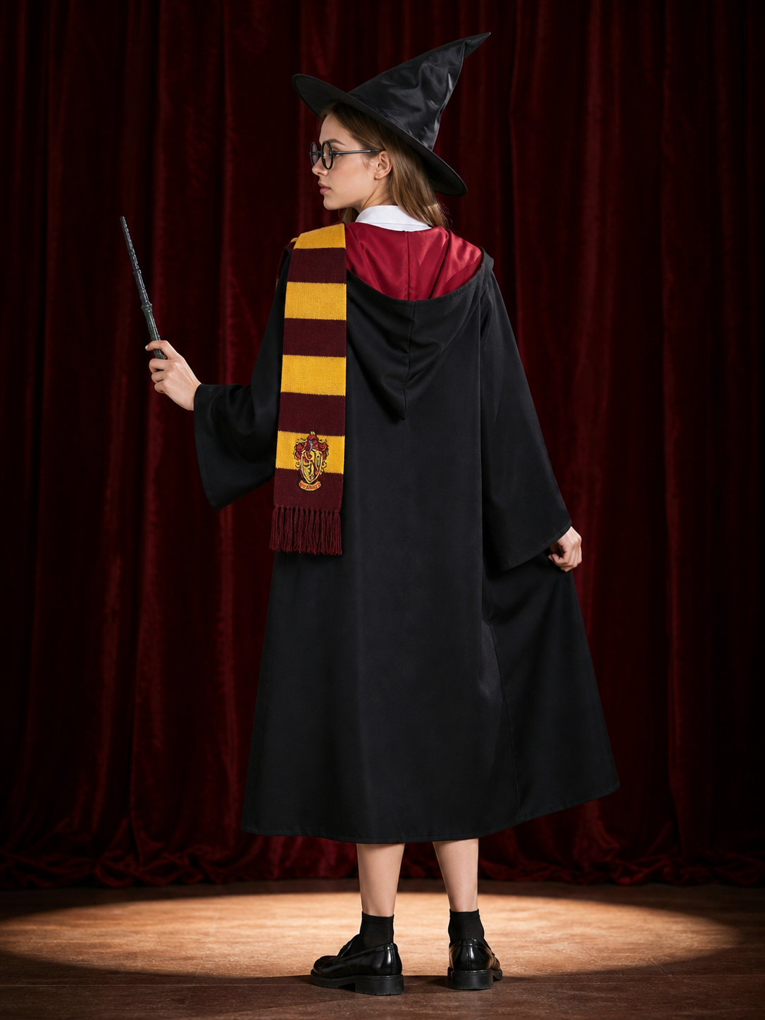 Harry Potter Gryffindor Robe for Cosplay and Halloween back view