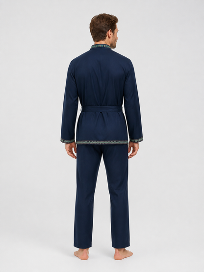 Embroidered Ethnic Shirt-Tunic with Belt back view