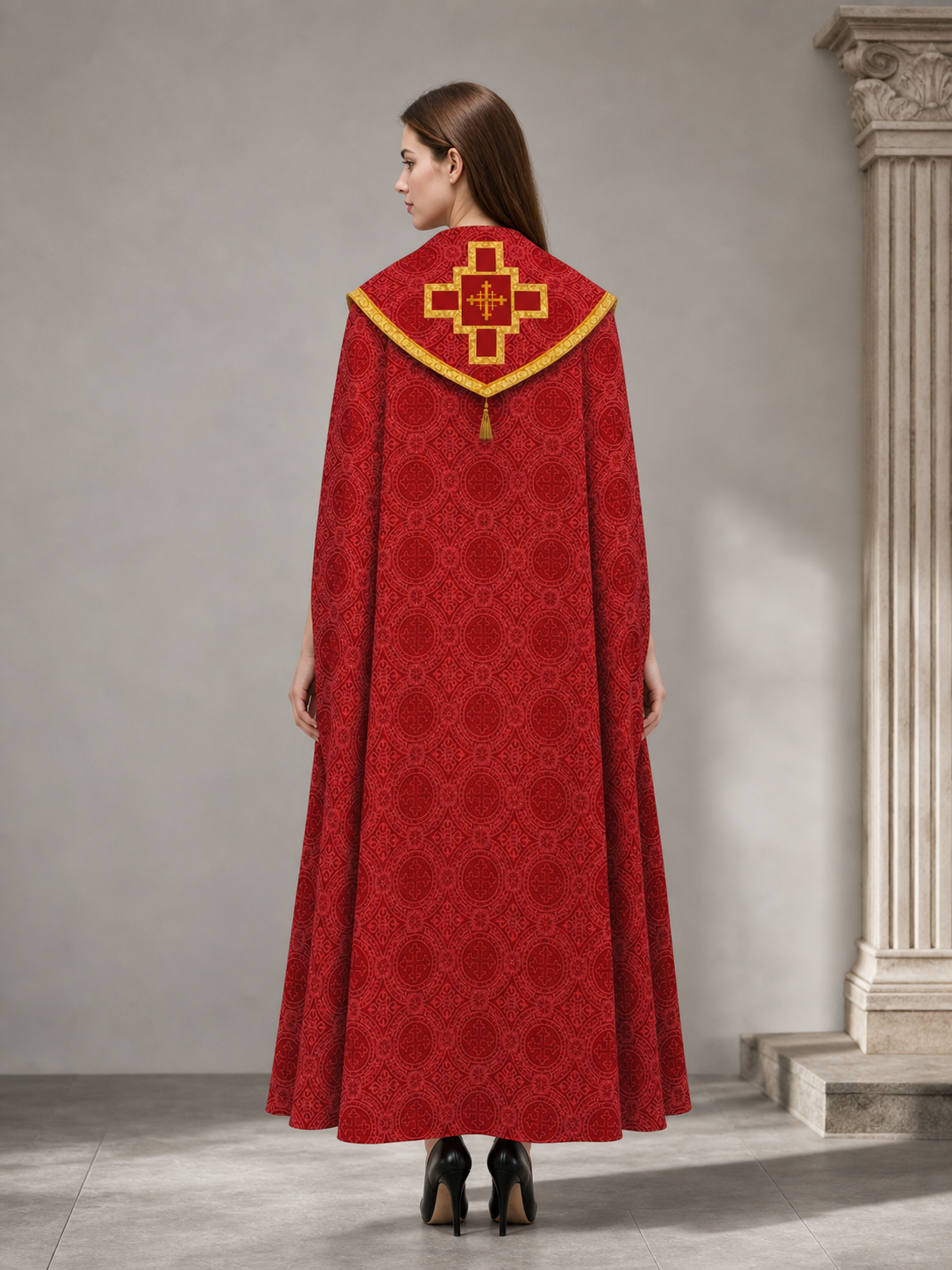 Ritual Cape with Crosses and Gold Trim
