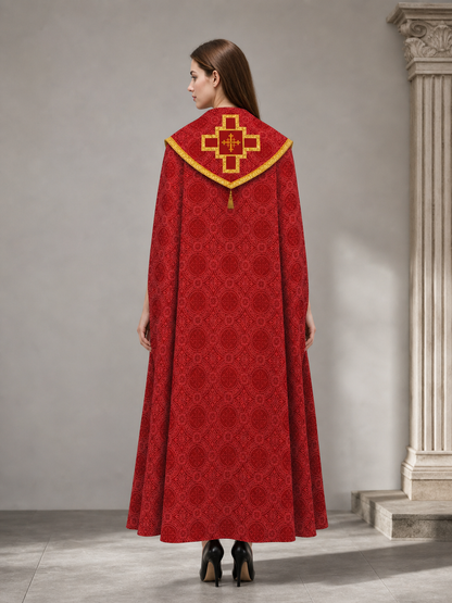 Ritual Cape with Crosses and Gold Trim