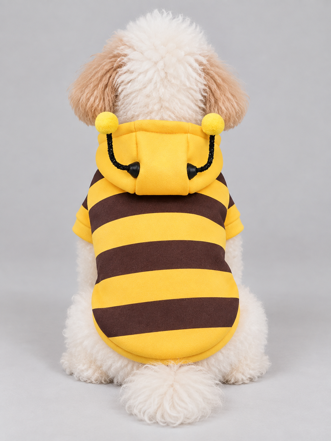 Bee hoodie costume for dogs and cats, yellow