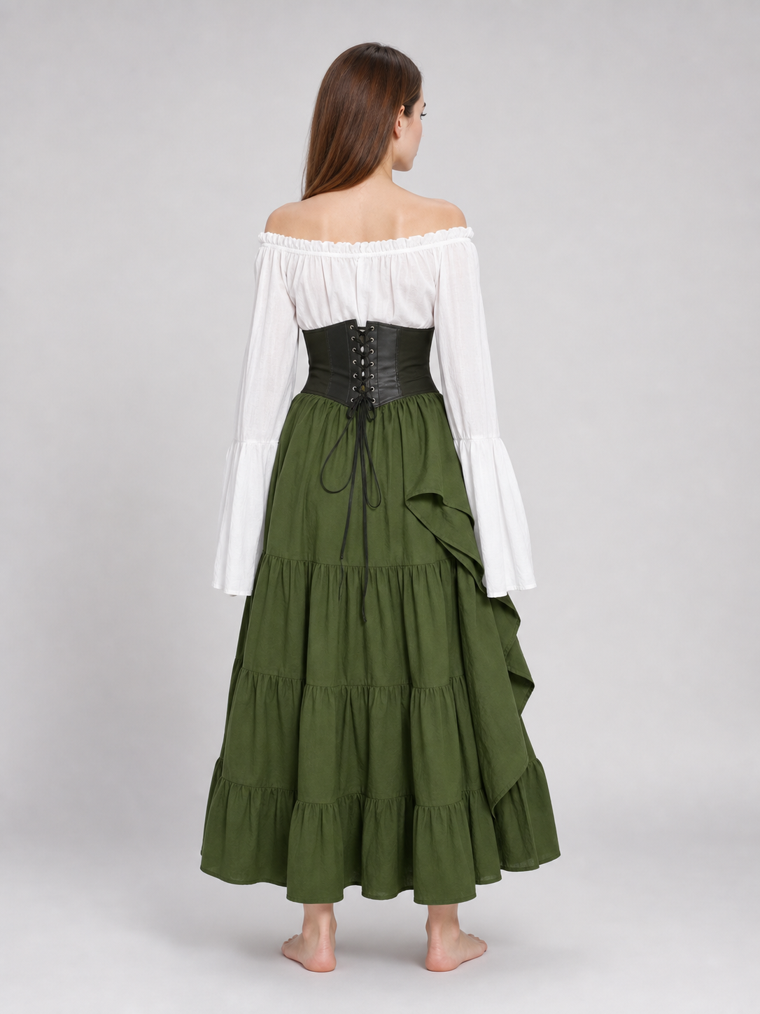 Renaissance-Style Costume Dress with Corset