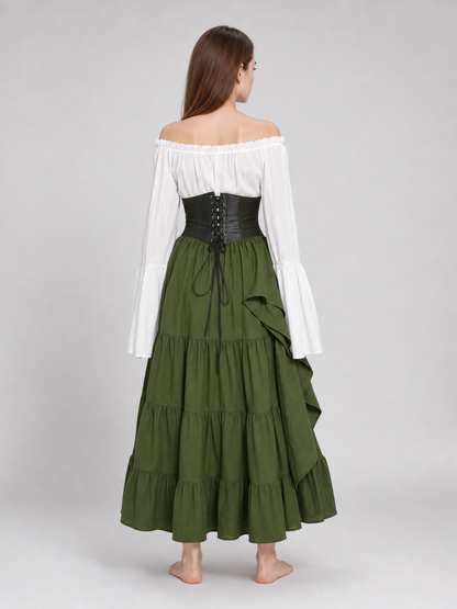 Renaissance-Style Costume Dress with Corset