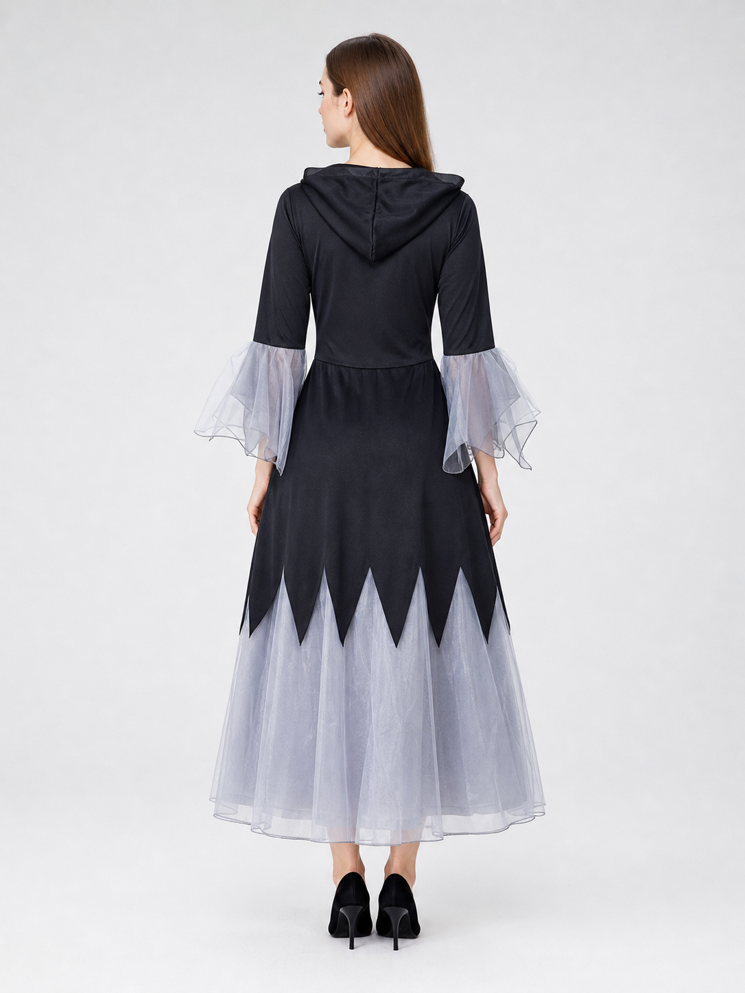 Witch-Style Hooded Costume Dress