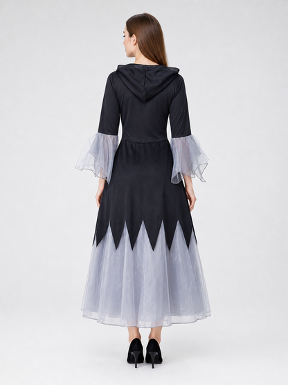Witch-Style Hooded Costume Dress