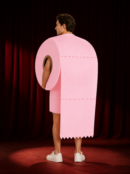 Unisex Pink Scissors Costume Jumpsuit, One-Size Halloween Cosplay Outfit