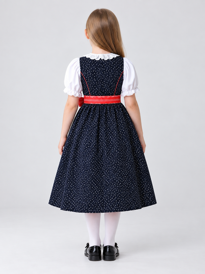 Bavarian-Style Dress with Polka-Dot Apron
