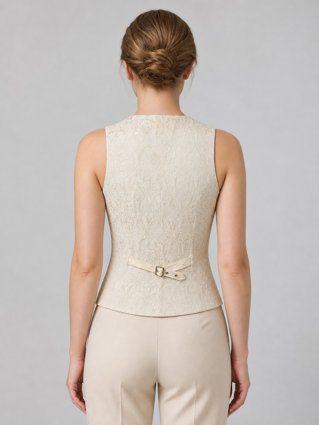 Vintage Floral Jacquard Vest