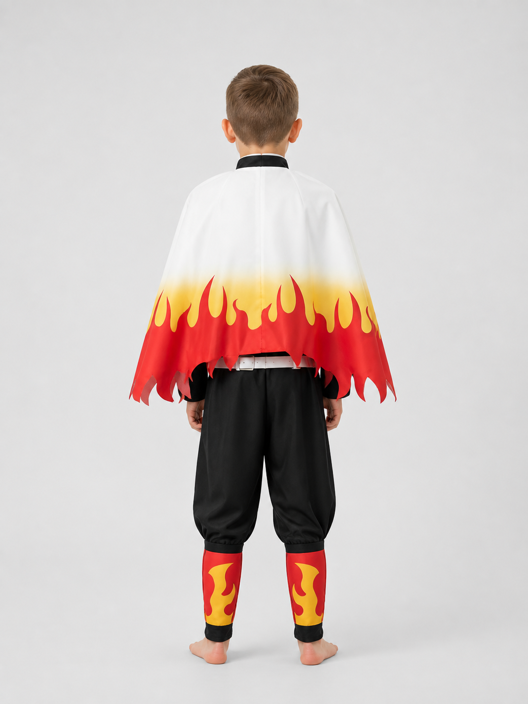 Separate Anime Cosplay Costume with Flame Details back view