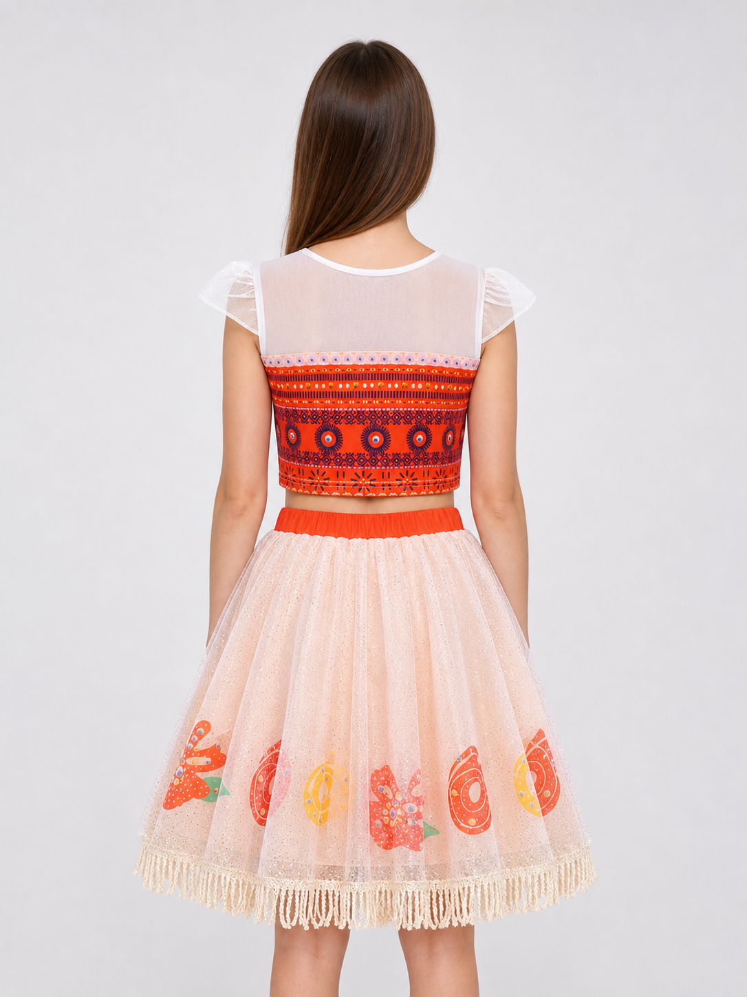 Moana 2 Character Costume Dress with Pattern