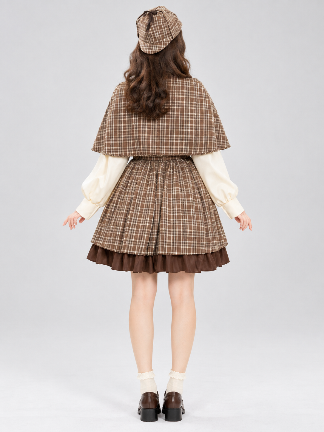 Detective-Style Cosplay Costume, Dress, Cape, Hat