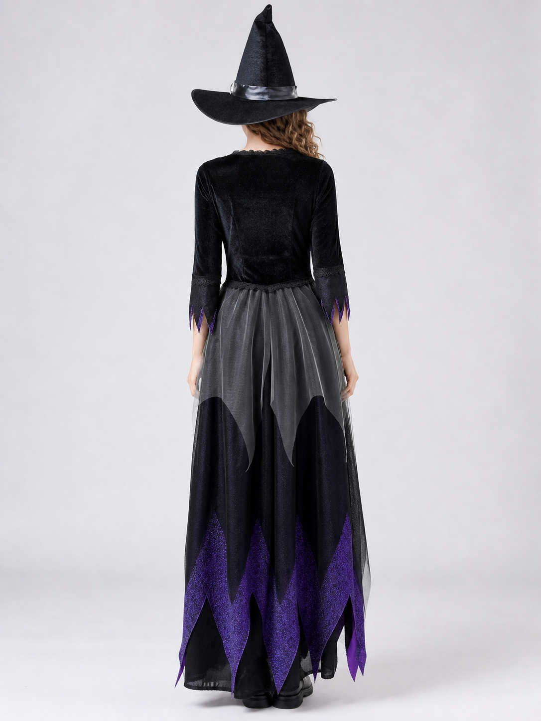 Witch Cosplay Costume with Hat and Lace