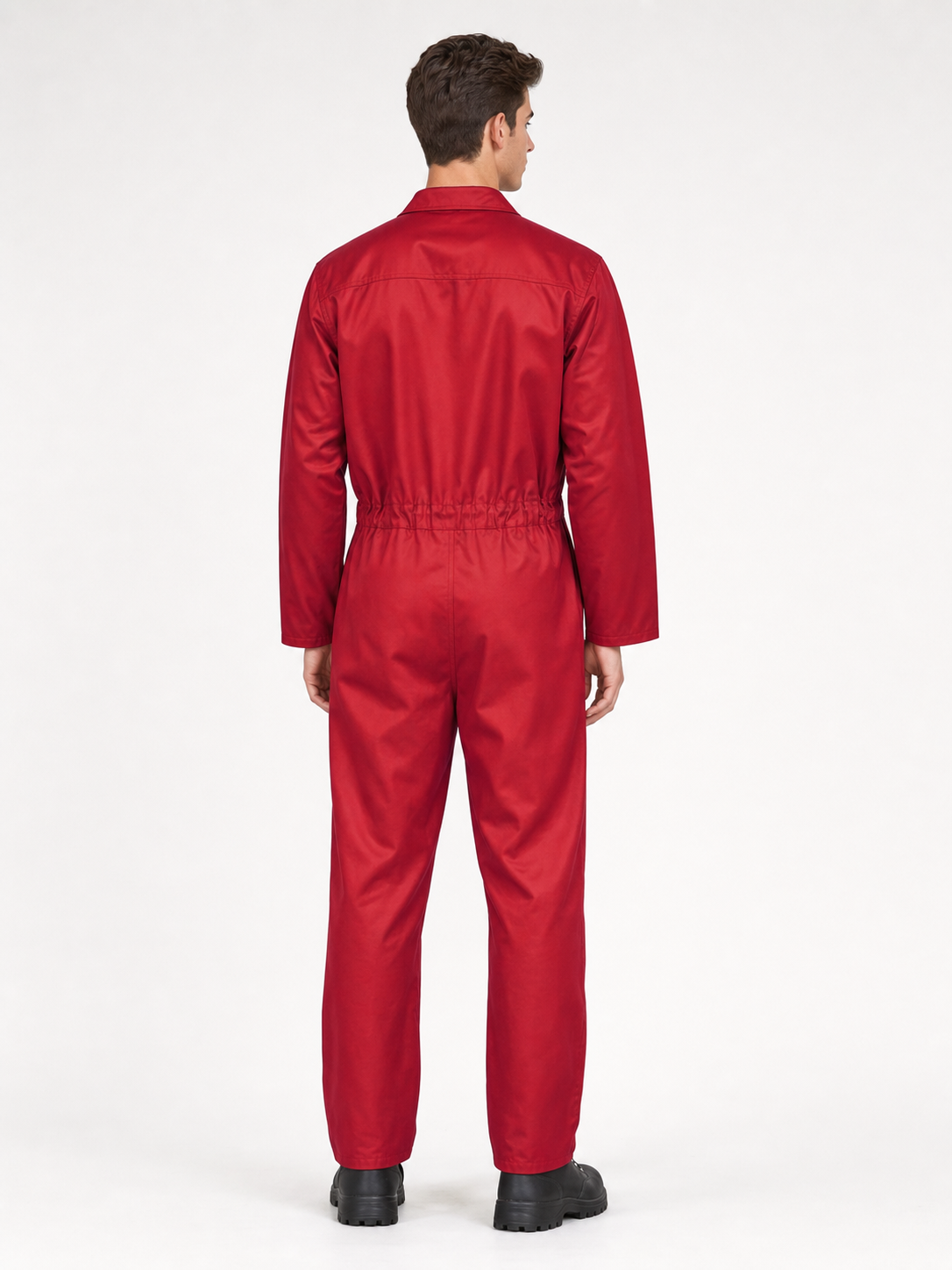 Red Miles Long-Sleeve Jumpsuit