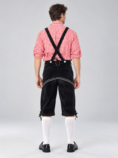 Oktoberfest Costume: Plaid Shirt, Suspender Pants