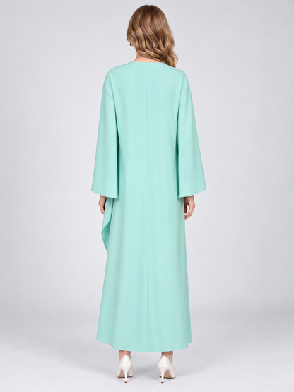 Carnival Costume Dress with Asymmetrical Draping back view