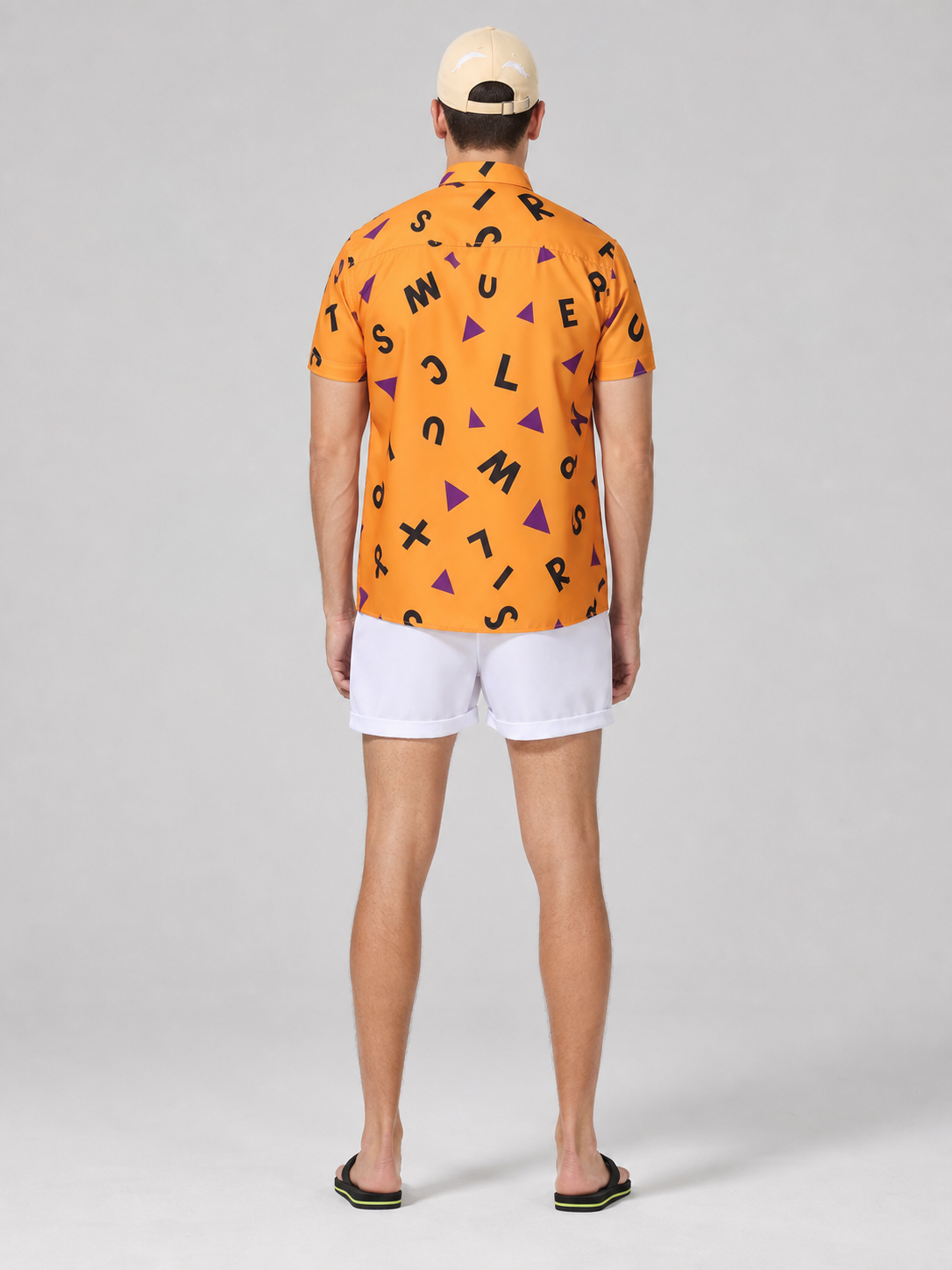 Orange cosplay shirt with collar and pocket