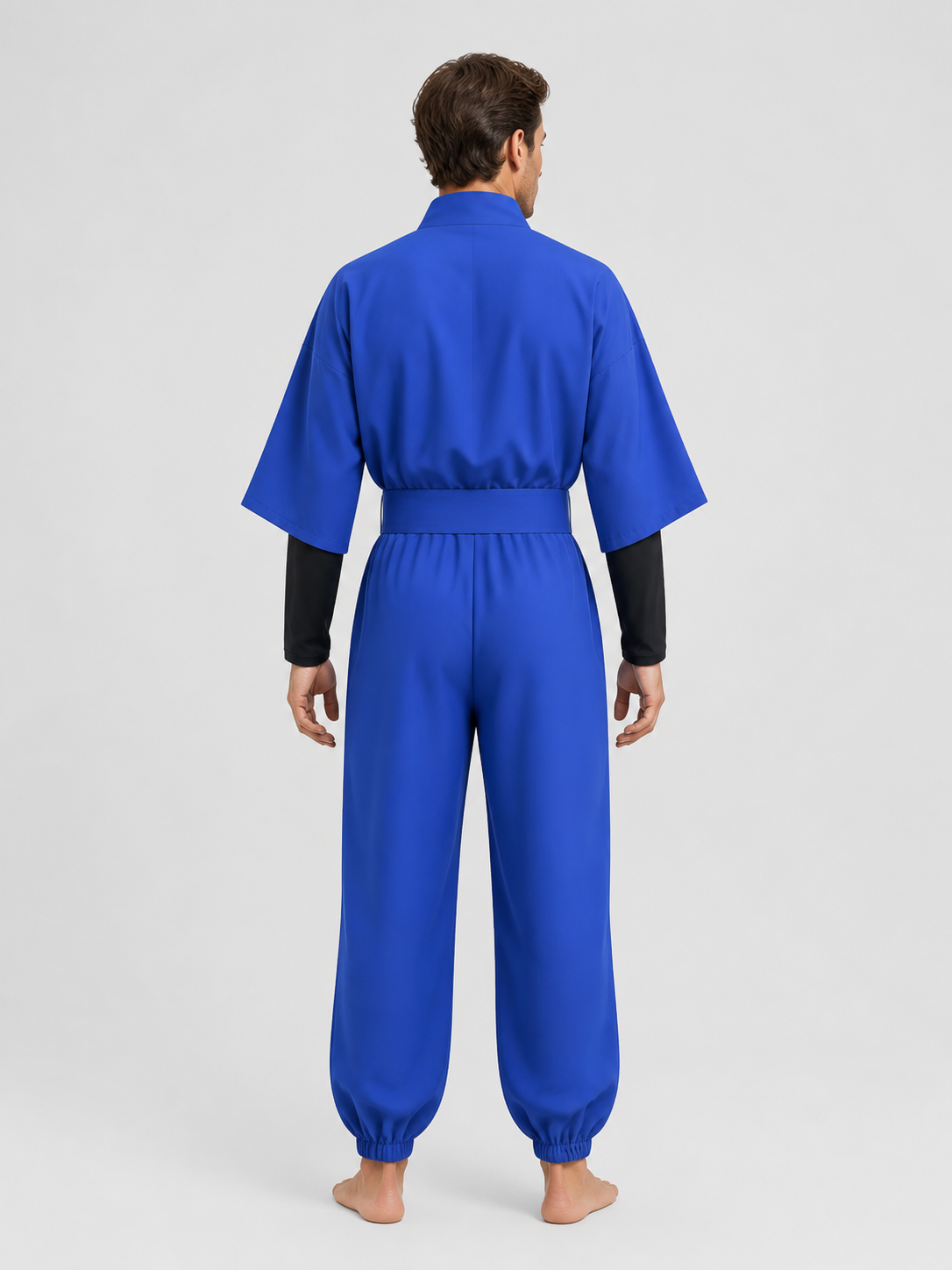 Anime Cosplay Ninja Costume, Japanese-Style Jumpsuit back view