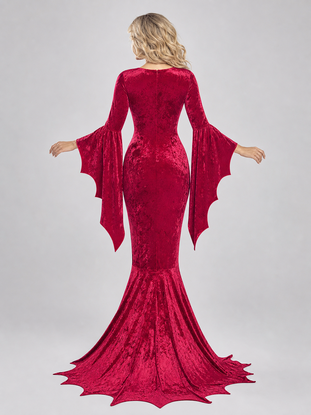 Halloween Costume Dress with Bat-Wing Sleeves