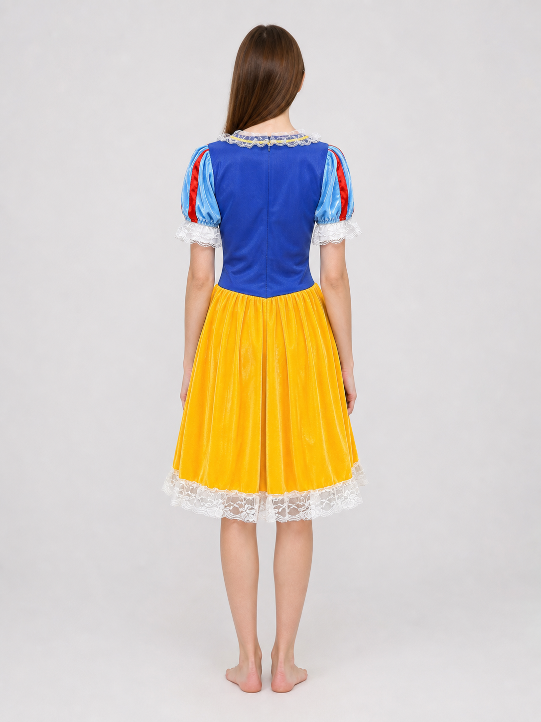 Snow White Costume Dress with Bow and Lace