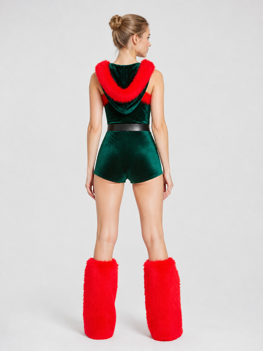 Christmas Carnival Hooded Jumpsuit back view