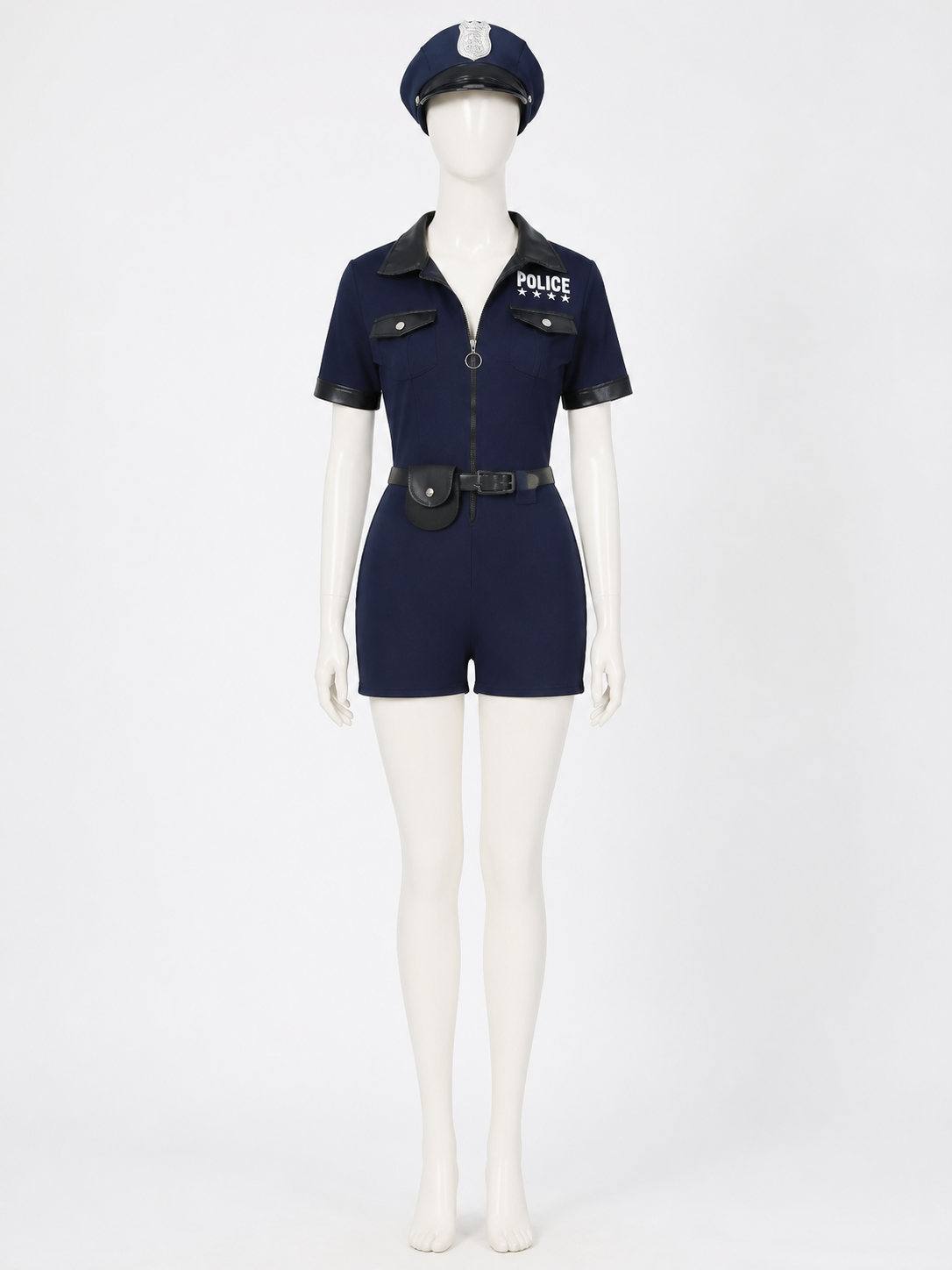 Women's Police Officer Costume for Carnival Cosplay back view